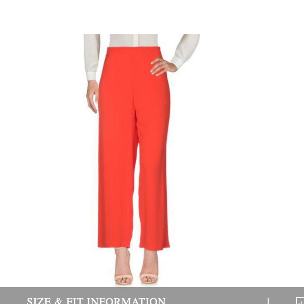 NWT ERIKA CAVALLINI PANTS IN CORAL HIGH-WAIST